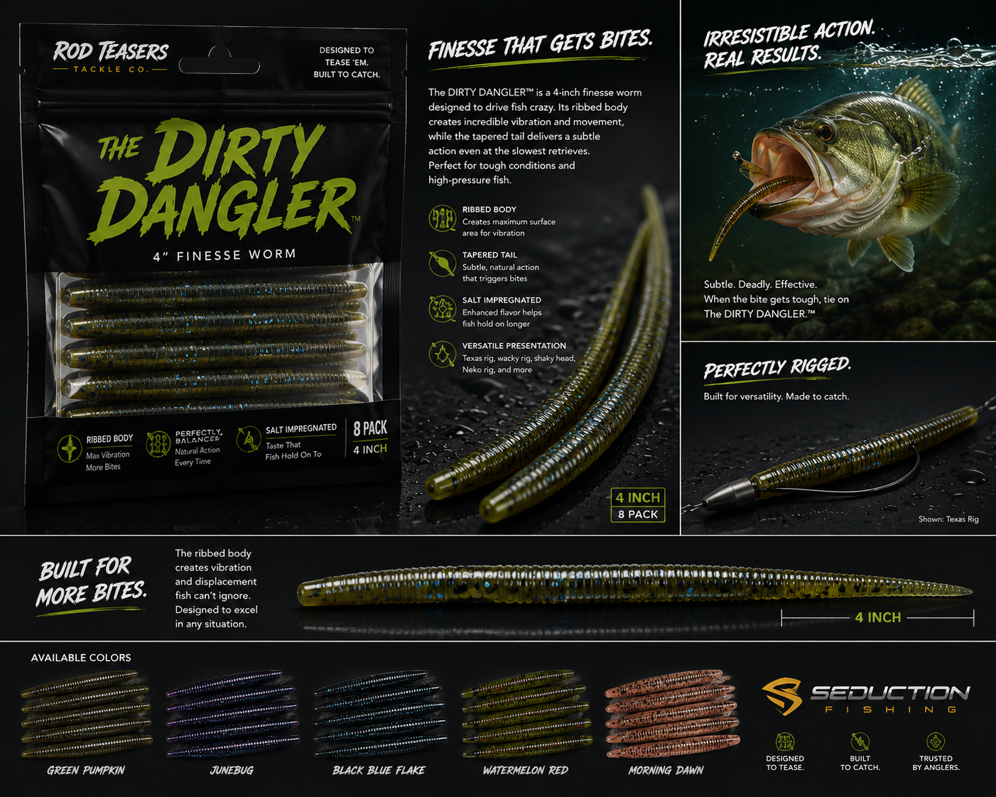 The Dirty Dangler™ 4" Finesse Worm